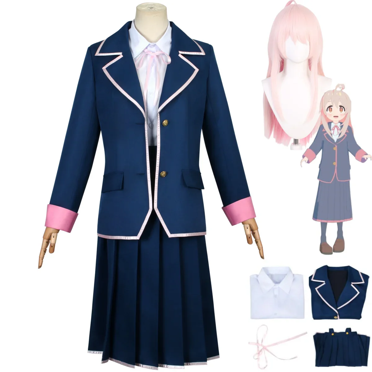 Anime Onimai: Im Now Your Sister! Oyama Mahiro Cosplay Costume Wig Japanese JK School Uniforms Skirt Woman Kawaii Campus Suit