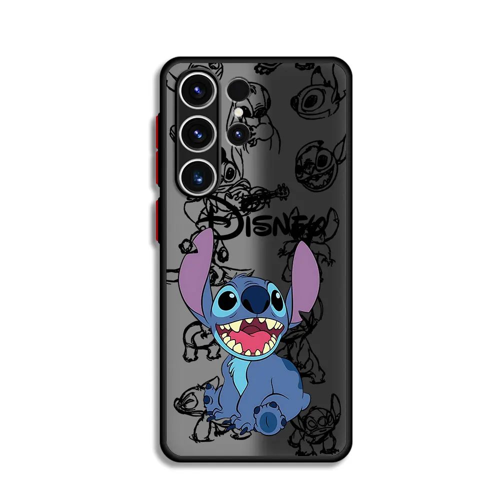 Hard PC Soft Phone Case for Samsung Galaxy S22 Plus S24 Ultra S10 Lite S21 S20 FE S9 S23 Ultra Cover Lovely Disney Stitch