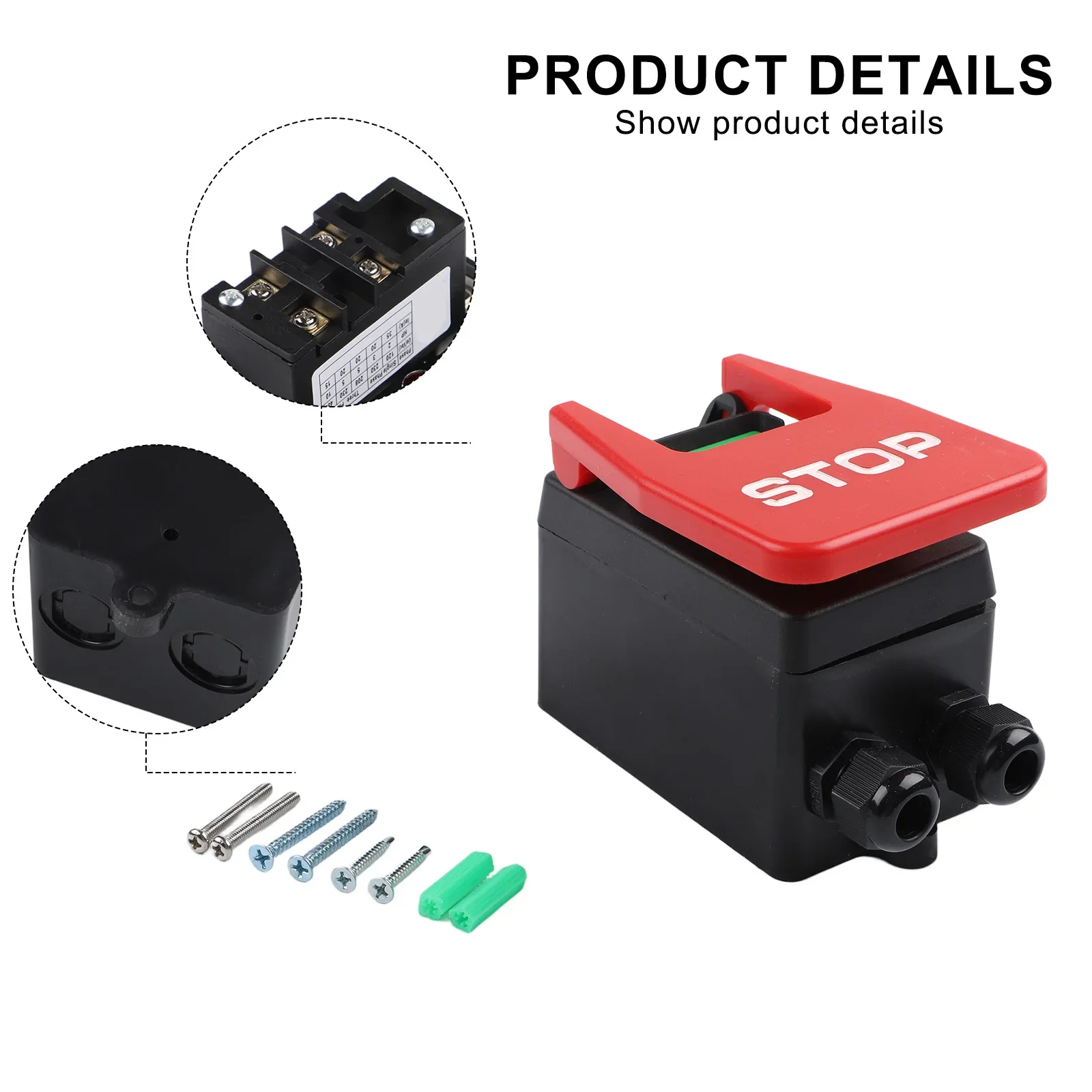 Single Phase 120V 2HP Safety Power Switch For Table Saws And Wood Cutting Machines With Wide Voltage Range 120V 220V 380V