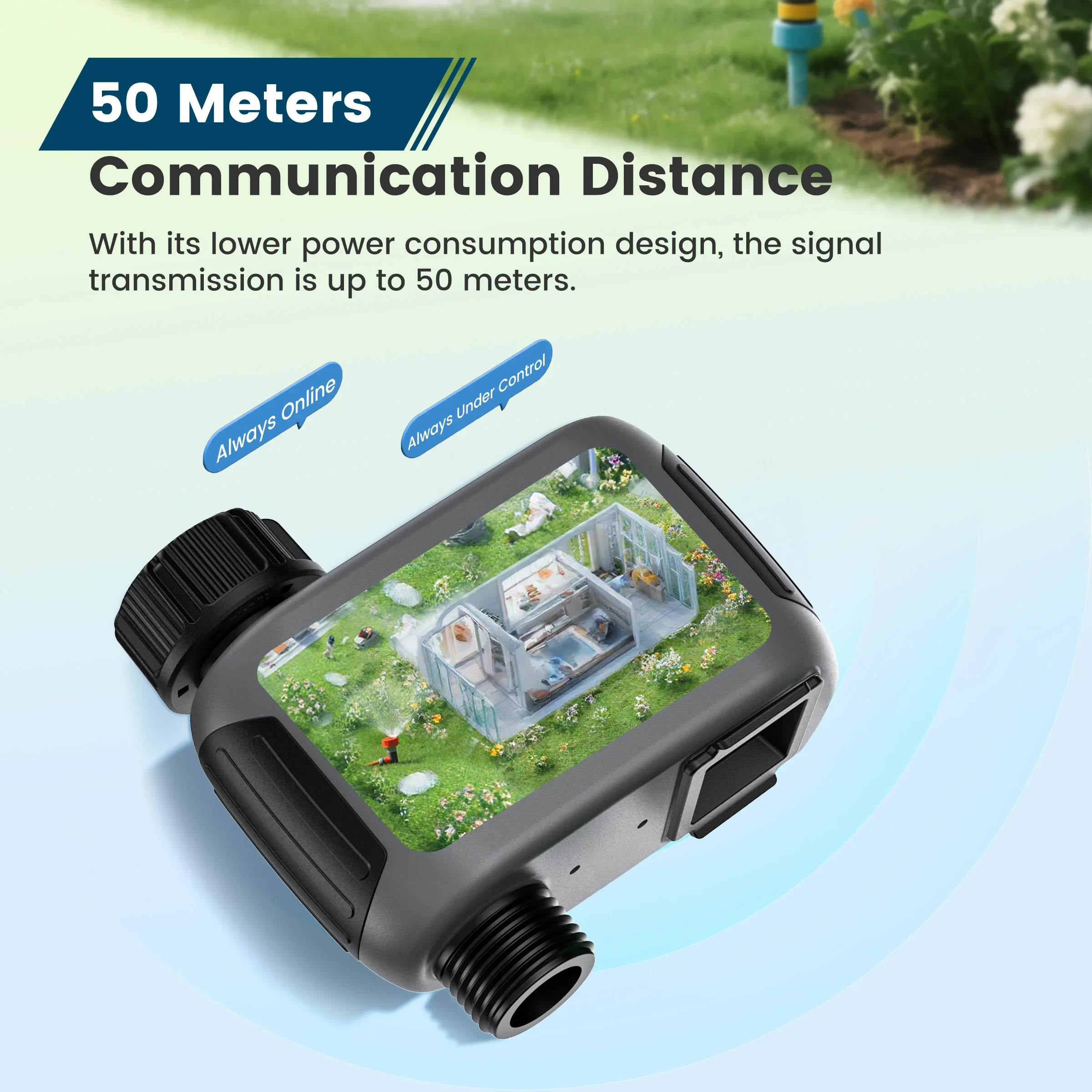 GIRIER Tuya Smart Water Timer WiFi Hose Timer Sprinler Controller for Garden Drip Irrigation System Supports Alexa No Hub Needed