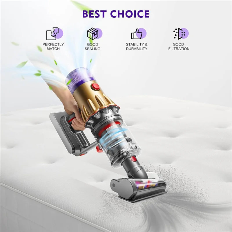 

Сменный мусорный бак и фильтр для Dyson V10 Slim V12, цифровой тонкий пылесос, аксессуары, пылесборник, верхние фиксированные уплотнительные кольца