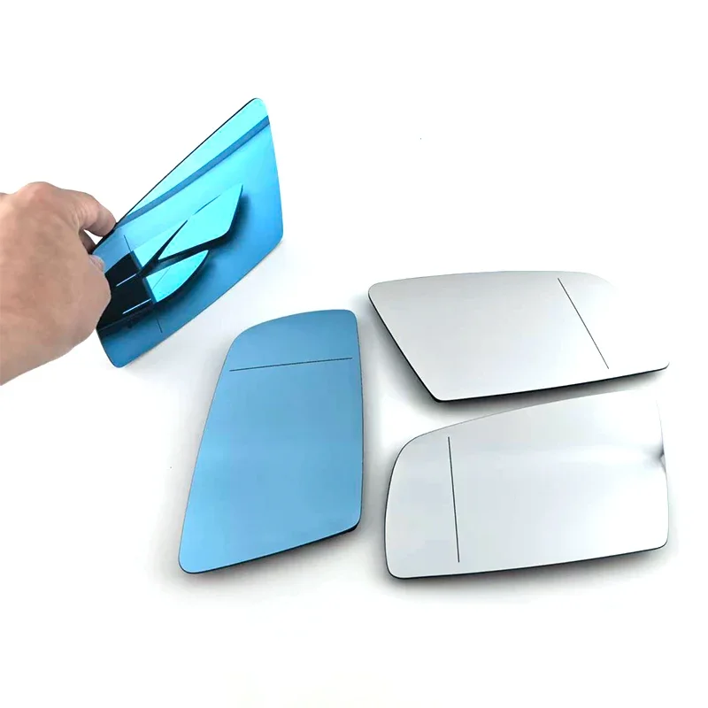 For BMW 5 Series E60 E61 E63 E64 2003-2008 Left&Right Side Blue Heated Wing Mirror Glass Wide Angle Rearview Mirror