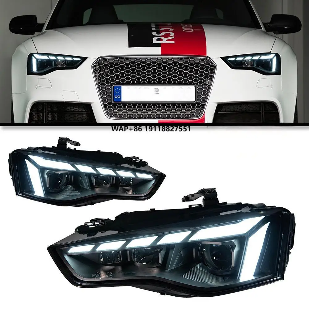 

New 6000k LED Driving Light for 12-16 A5 and S5 Headlight Assembly Modification with Water Flowing Steering Upgrade