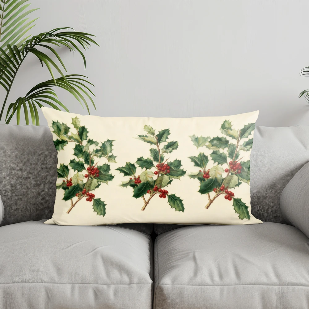 ديكور المنزل تألق شجرة عيد الميلاد وسادة غطاء مناسبة ل أريكة غرفة نوم سيارة وسادة غطاء وسادة وسادة الظهر المستطيلة #2