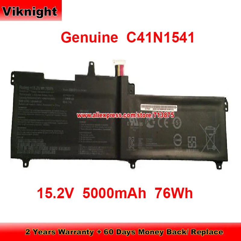 Genuine C41N1541 Battery for Asus Rog GL702V GL702VM GL702VS GL703G GL702VS-BA060T GL704GS GL702VM-DB74 GL703GS 15.2V 5000mAh