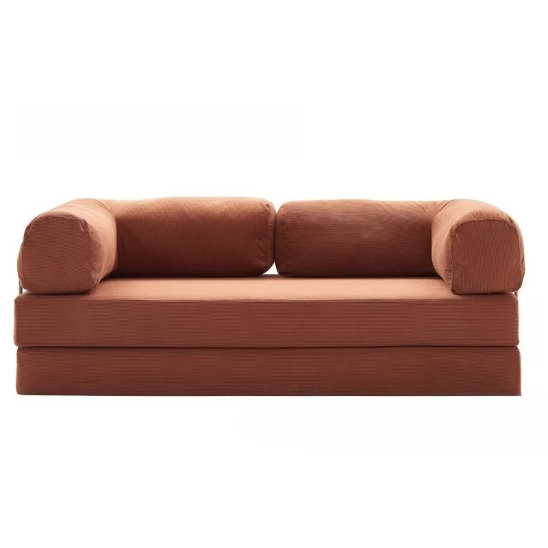 Vacuum compression sofa double seat straight row lazy leisure folding sofa bed portable
