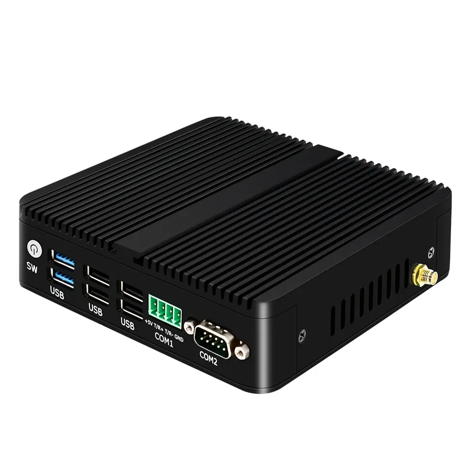 Eglobal 4*2,5G Lan Firewall Computer Soft Router Intel Celeron N100 J4125 HDMI RS232 COM SIM Industrielle lüfterlose Mini PC pfSense