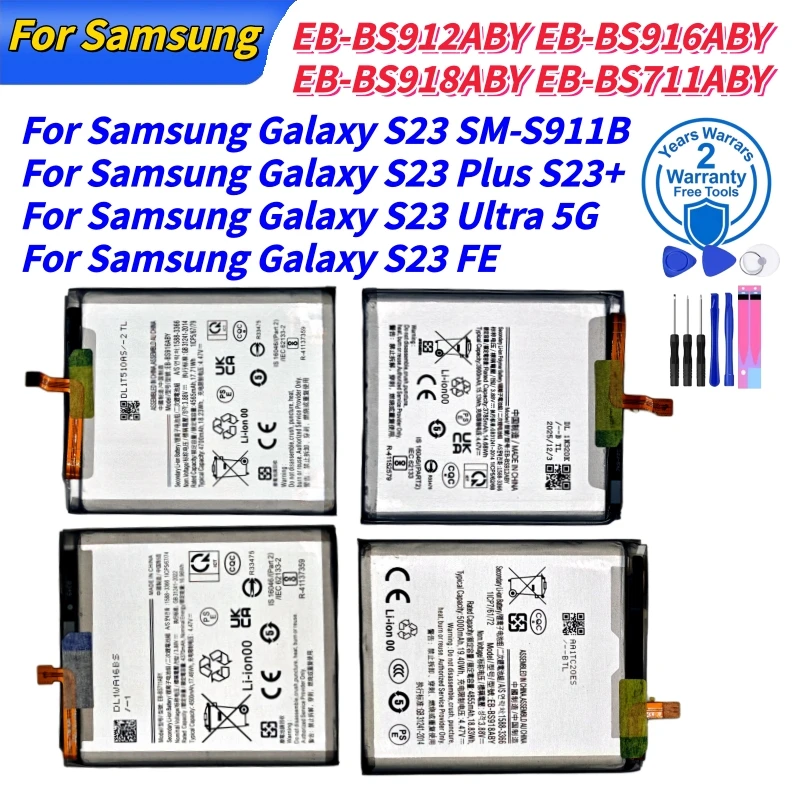

Brand New Battery EB-BS912ABY EB-BS711ABY For Samsung Galaxy S23/S23 Plus S23 + /S23 Ultra 5G/S23 FE Phone Batteries