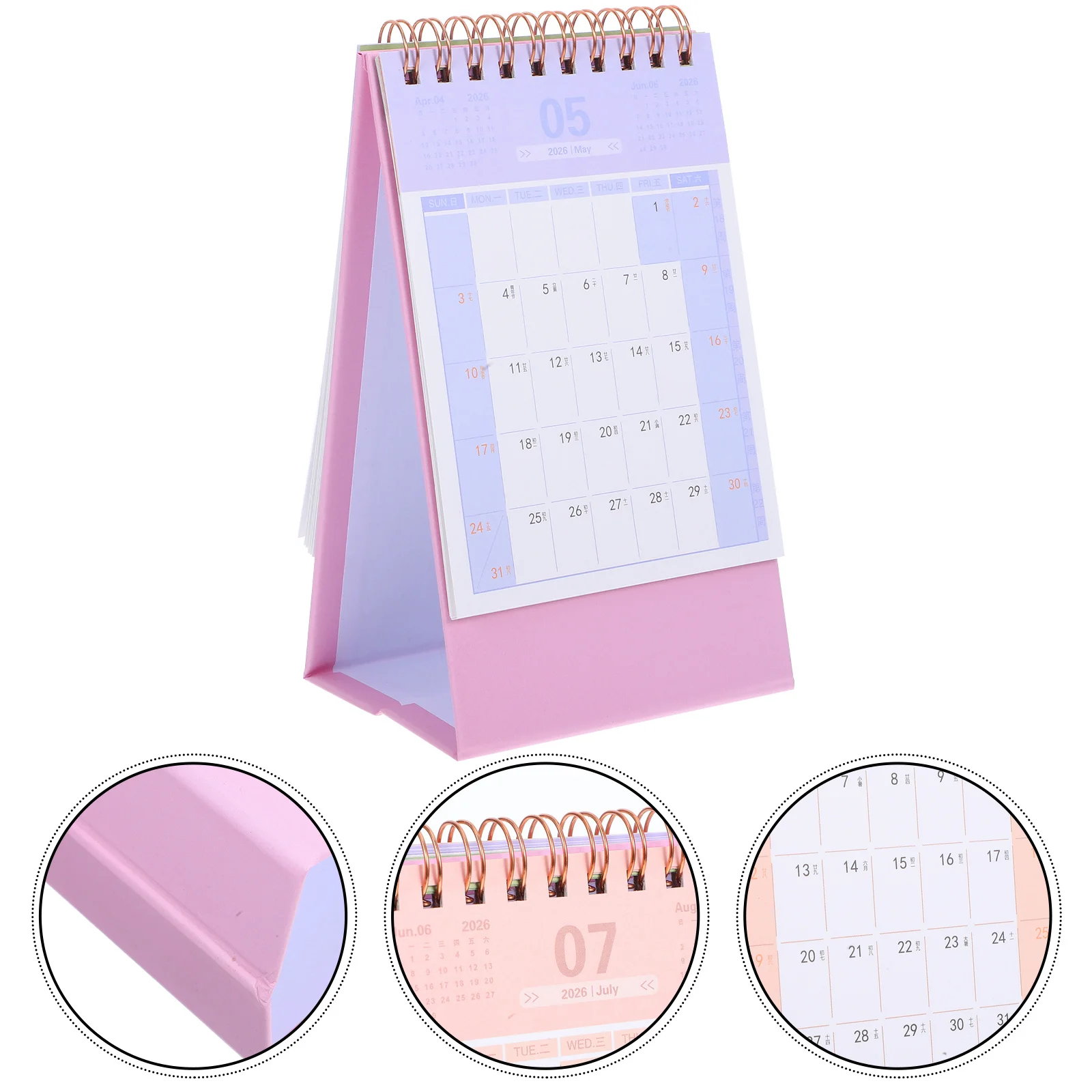 

2026 Table Calendar Compact Monthly Planner for Desk Organization Green Minimalist Modern Design Home Office Functional Decor