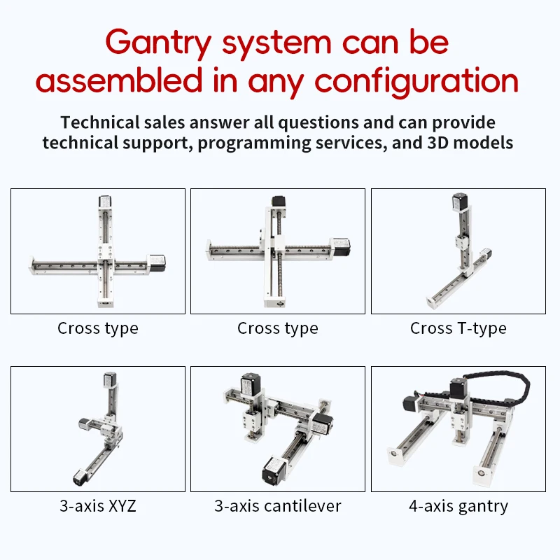 20mm Nema8 X Axis Linear Sliding Table Vertical   Screw Guide  Platform Module Ac Motor Ball Bearing Robot