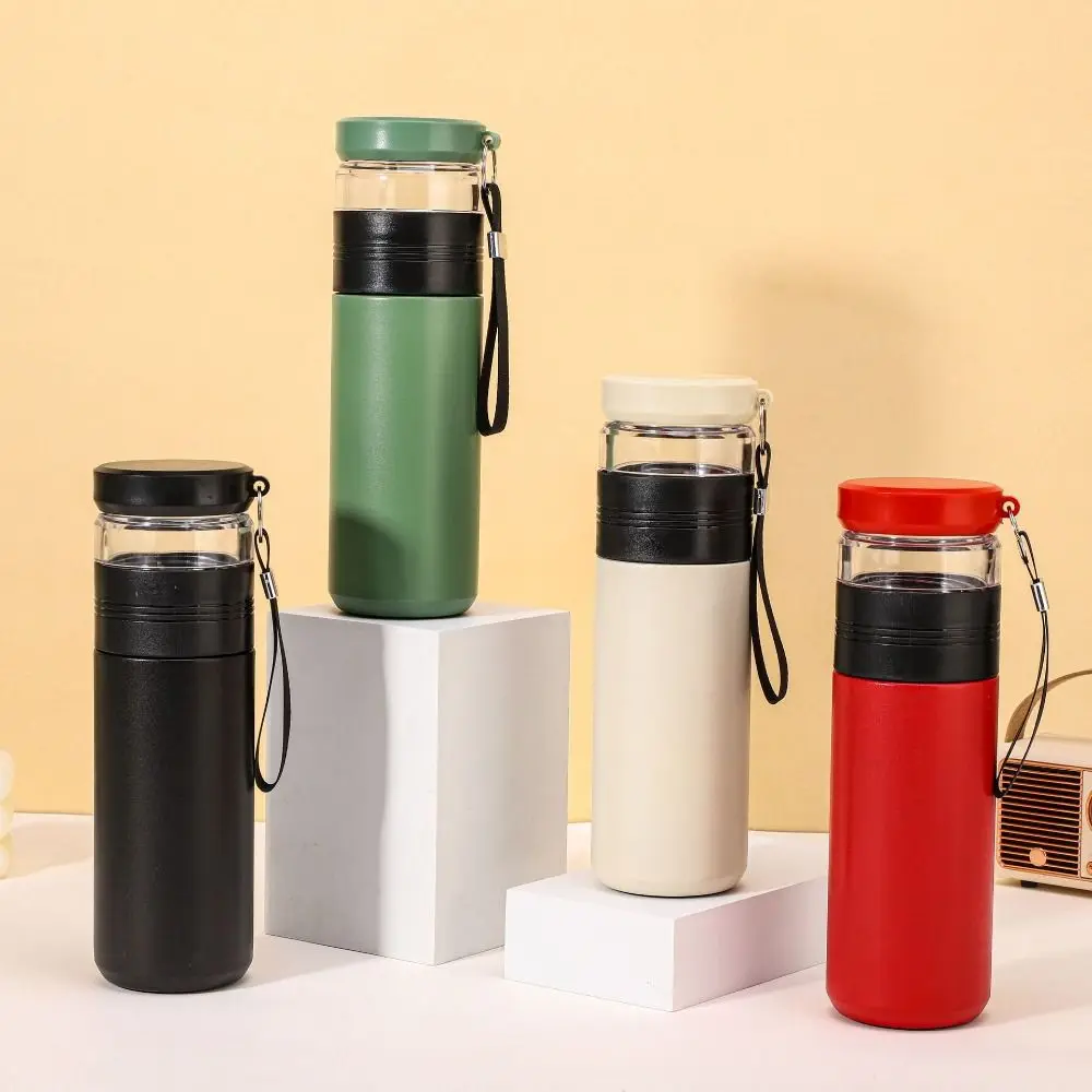 New Stainless Steel Insulated Cup 500ML Capacity Tea Water Separation Vacuum Mug Leak-Proof Tea Brewing Cup