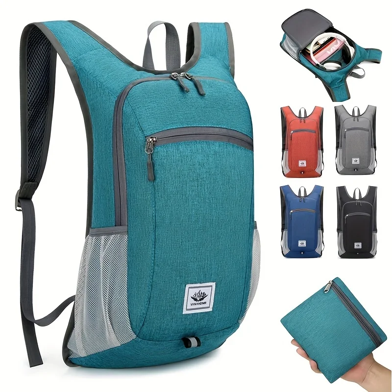 Mochila leve dobrável – Bolsa esportiva à prova d'água para atividades ao ar livre – Ideal para escalada, ciclismo, caminhada e trekking