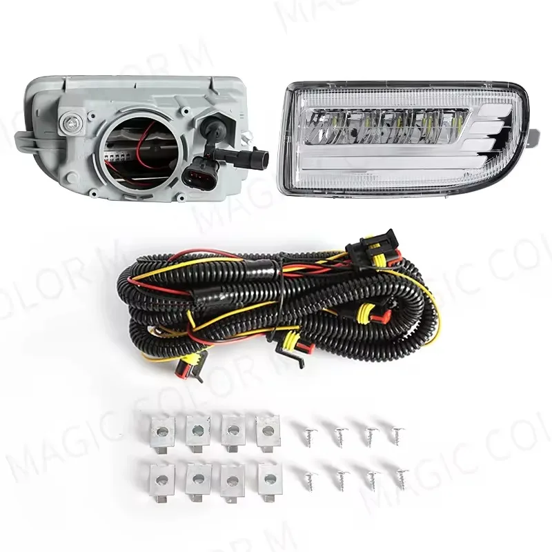 Car LED DRL Fog Lamp For Toyota Land Cruiser 100 LC100 UZJ100 FZJ10 1998-2008 Turn Signal Daytime Driving Light Accessories 12V