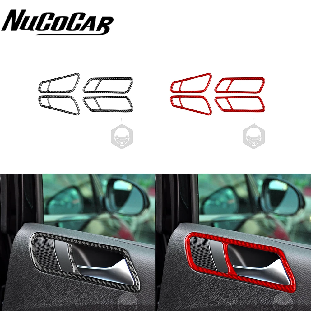 

For Volkswagen VW Passat 2006 2007 2008 2009 2010 2011 Accessories Carbon Fiber Car Interior Door Handle Frame Trim Sticker