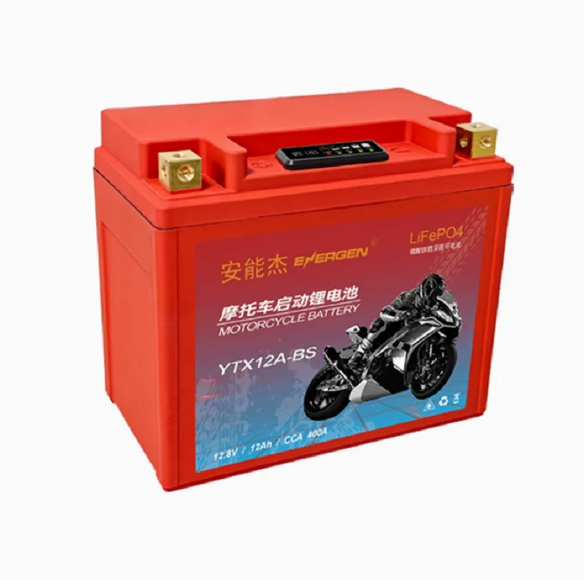 12.8V 7Ah 9Ah Motorcycle Battery LiFePO4 Scooter Starter 300A-400A Built in BMS Lithium Battery Voltage Protection ATV UTV