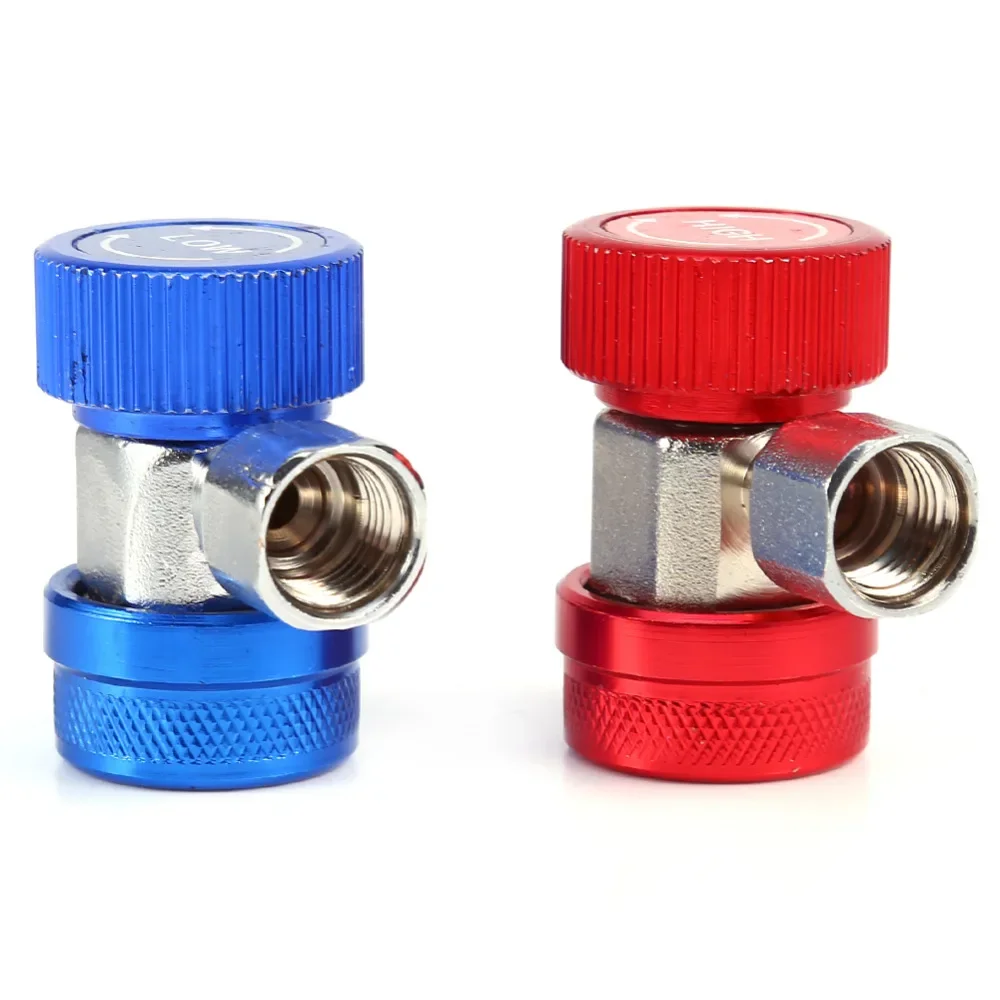 1 Pair R134A AC Air Condition Adjustable Quick Coupler High Low Adapter Connector