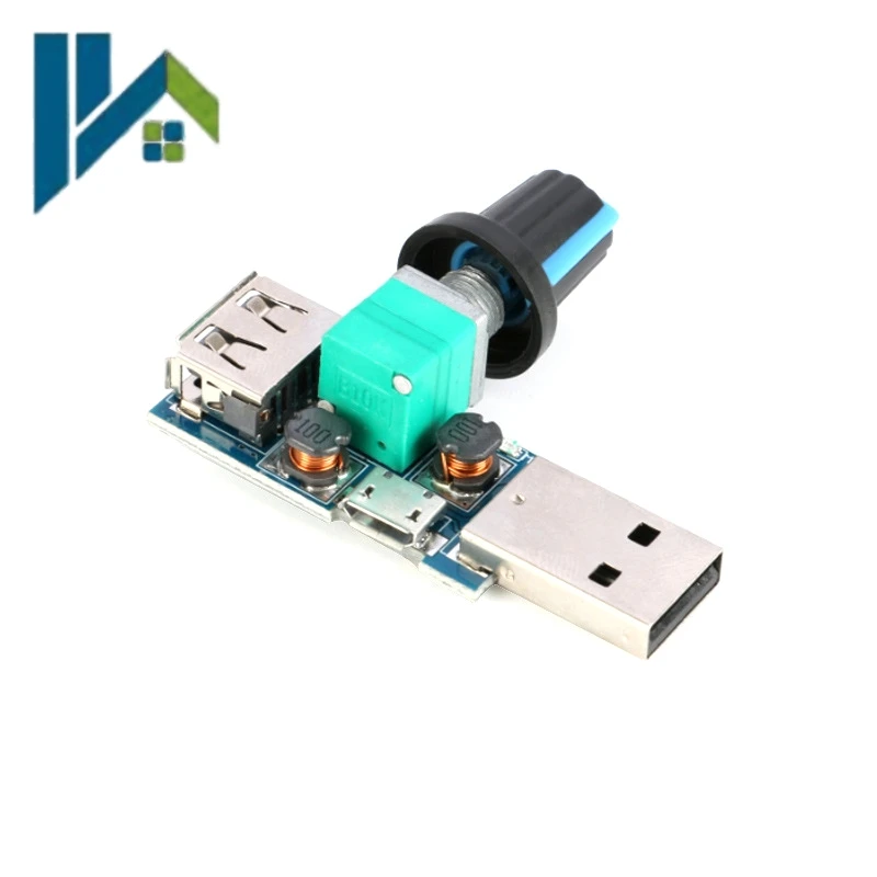 Mini USB Fan Speed Governor Stepless Airflow Regulator Silent Multi Speed Cooling Module For Office Dorm Bedside