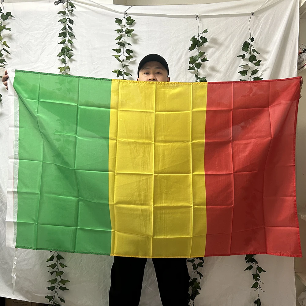 （TIKI FLAG）3x5fts Mali flag 90x150cm polyester hanging Mali National  Flag for home decoration