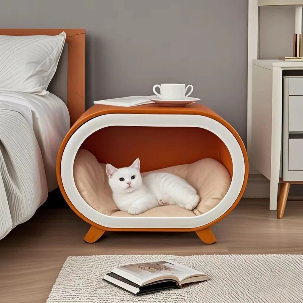 Pet nest edge several Internet celebrity creative people cat bedside table cat nest warm winter four seasons universal semi-clos
