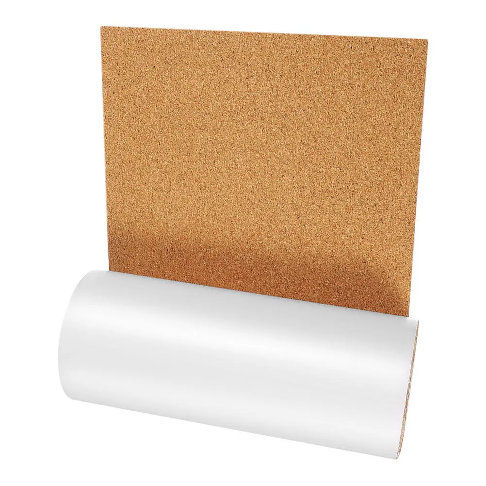 Self Adhesive Cork Board Roll 20cmx200cmx1mm Thick Cork Sheet for Wall Notice Board Drawer Liner DIY Crafts Noise Reduction