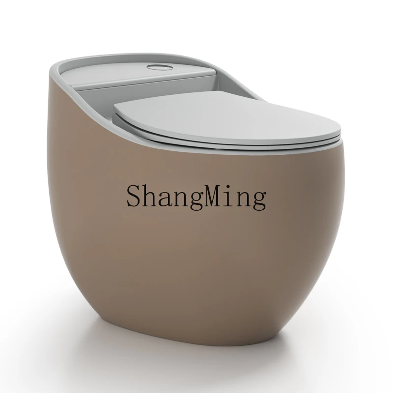 

ZYH яйцеобразный персонализированный креативный прямой настенный унитаз для маленькой квартиры, бытовой водосберегающий обычный унитаз