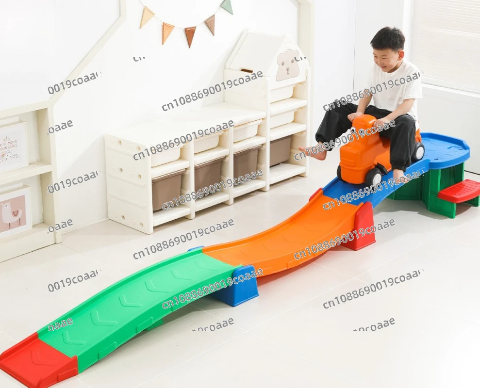 Plastic Toy Roller Coaster Game for Kids 3 Stage Slide Car