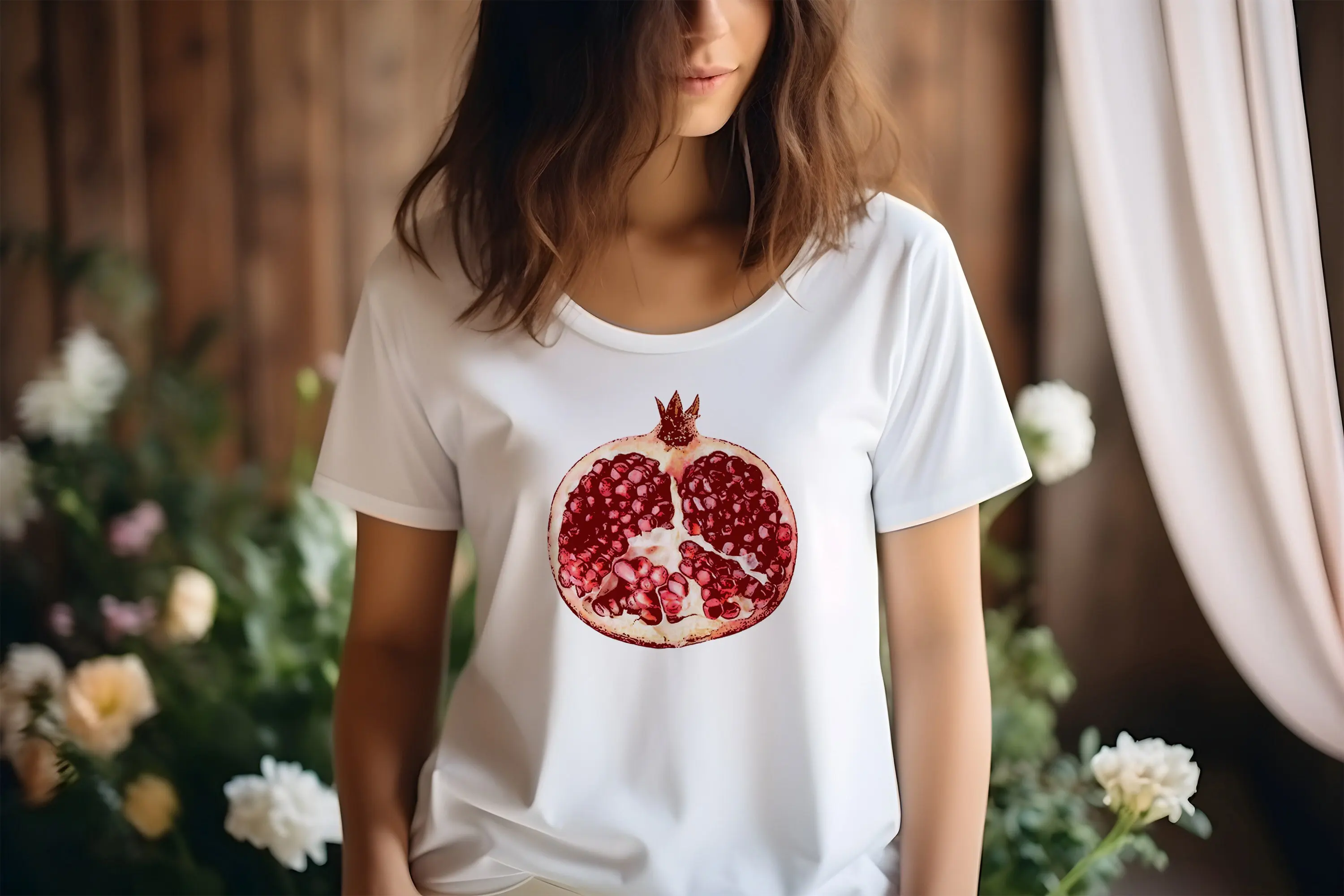 

Pomegranate 90s Vintage Graphic Tee Shirt, Fruit and Vegetables T-shirt, Unisex Bella Canvas 3001 Tshirt, Gift for Women