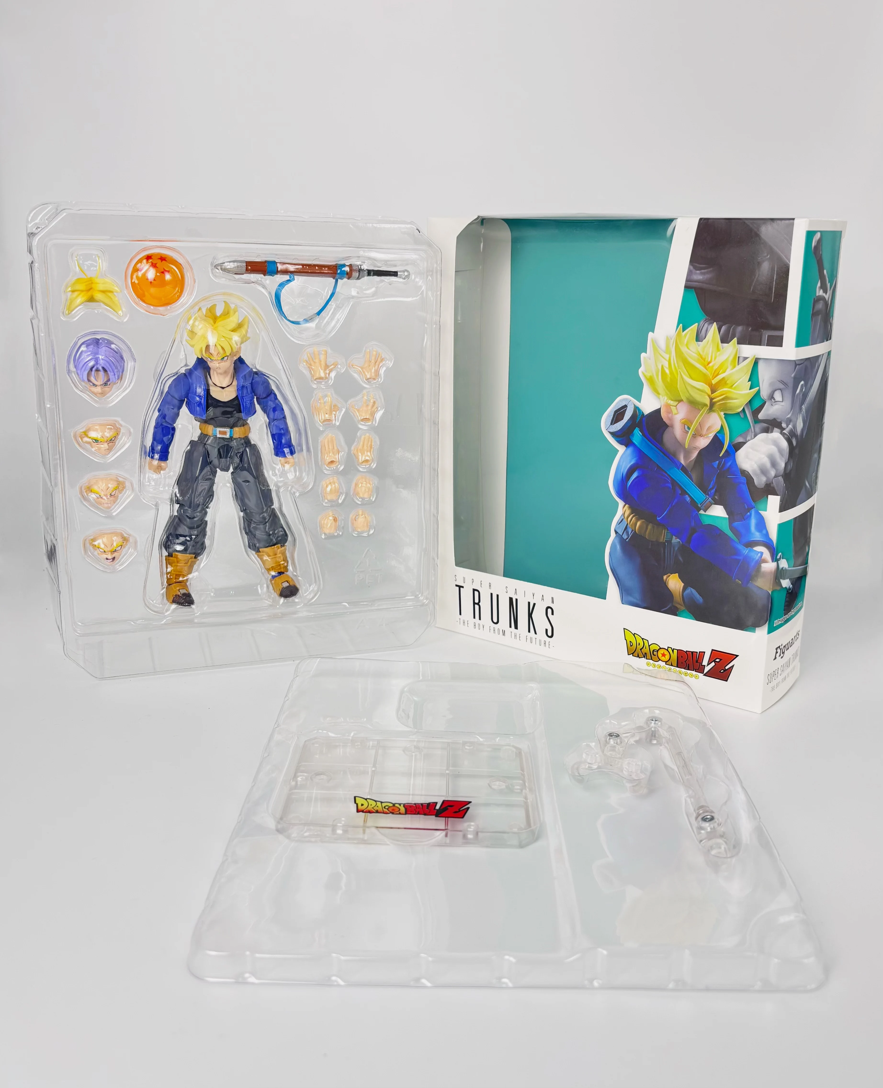 Figura Coleccionable de Trunks Super Saiyan de Dragon Ball de Bandai, Gran Tamaño, Adorno de Anime