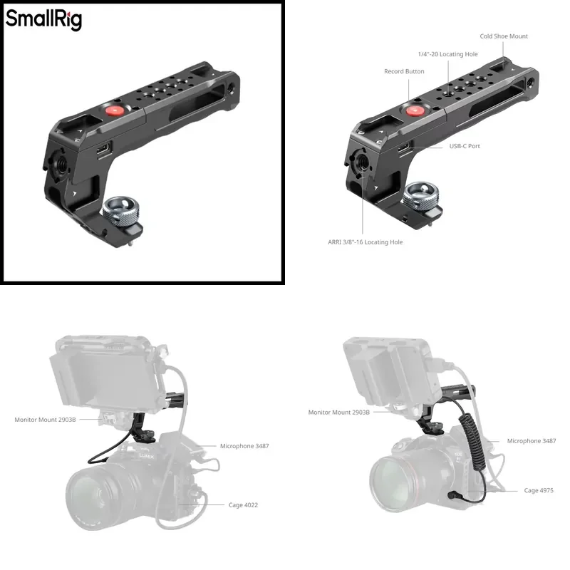 Brand for SmallRig Handle with Rec Trigger with Locating Screw for For for FUJIFILM for Cameras