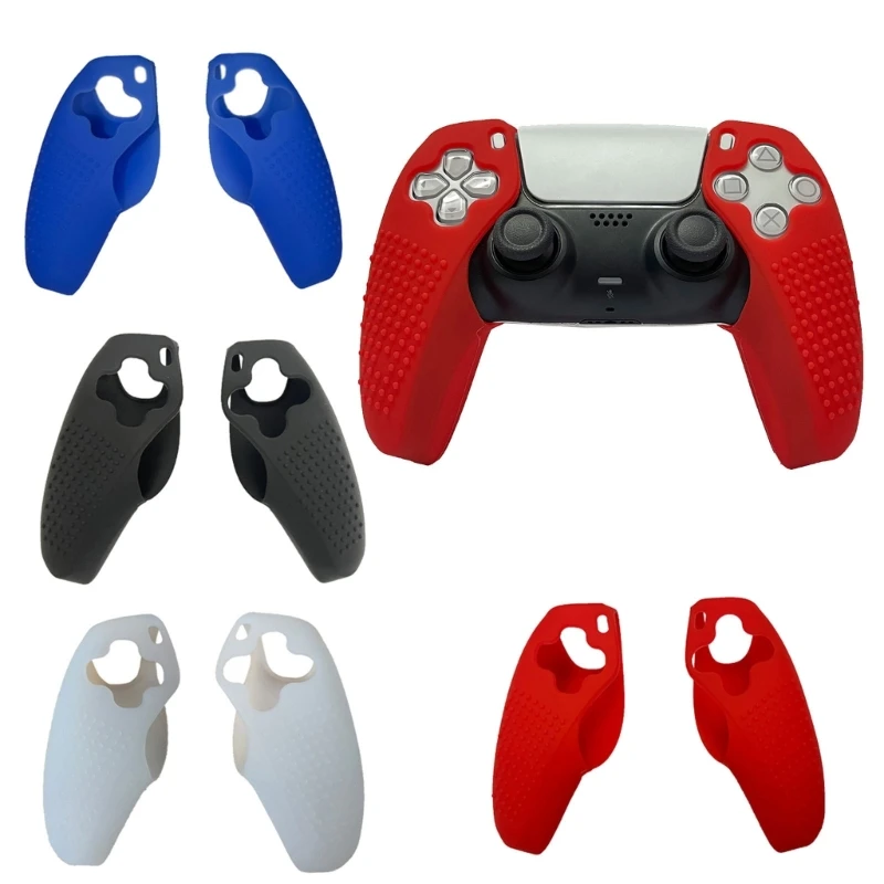 1 paire coque en silicone fendue pour contrôleur peau antidérapante pour Console jeu, housse protection pour