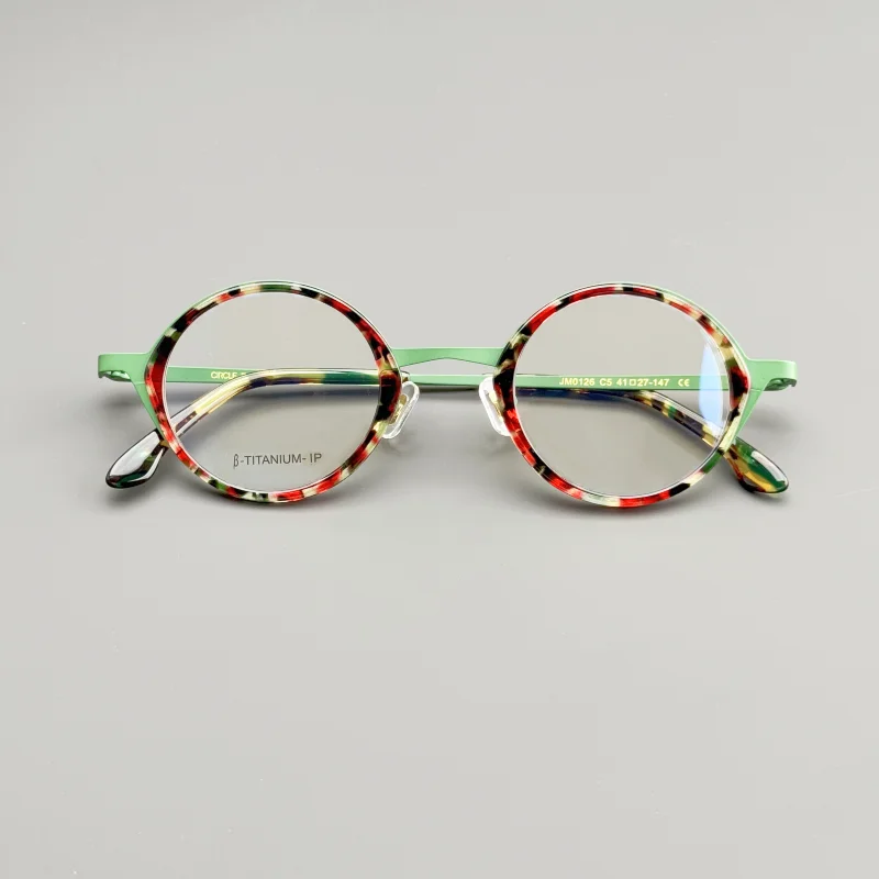 

Сверхлегкая овальная оправа для очков из чистого титана для мужчин и женщин, персонализированные, красочные оптические очки, люксовый бренд, сделано для п.