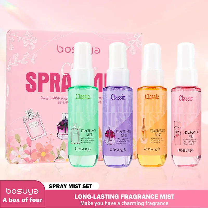 【Exclusive for cross-border】BosuyaFragrance spray set, alcohol-free, long-lasting fragrance for body and hair, popular product