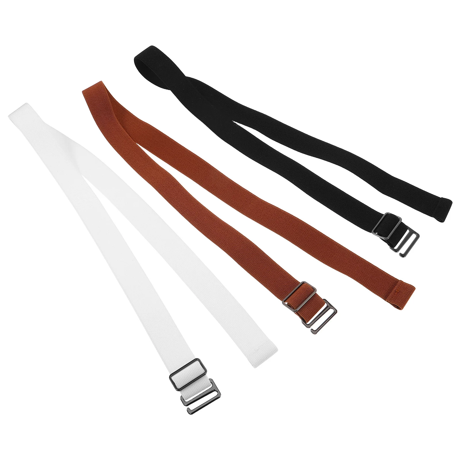 

3Pcs Elastic Waistband Women Wide Stretchy Belts Black White Brown Adjustable Comfort Support Plus Size Dress Belt Fashion