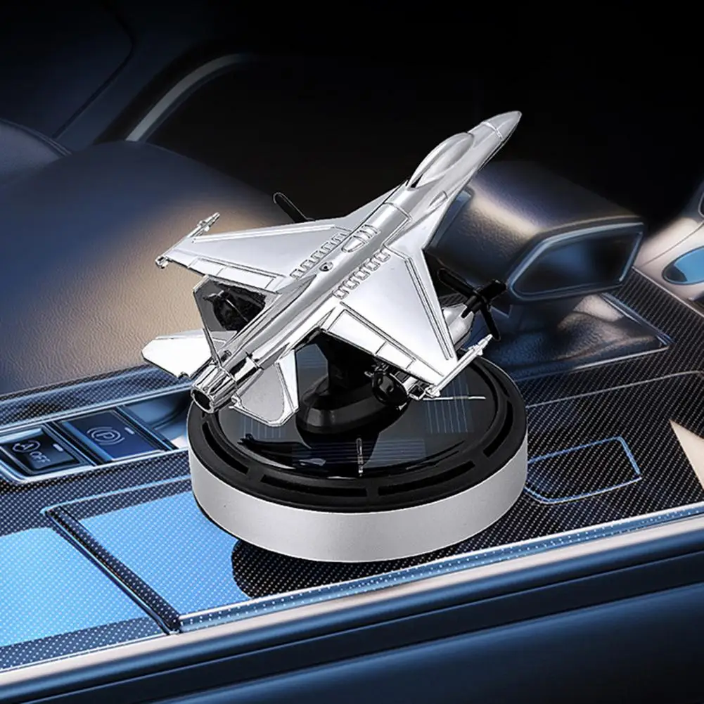 Car Aromatherapy Diffuser Fighter Plane Inspired Car Diffuser Solar-powered Fighter Car Aromatherapy Air for Dashboard for Cars