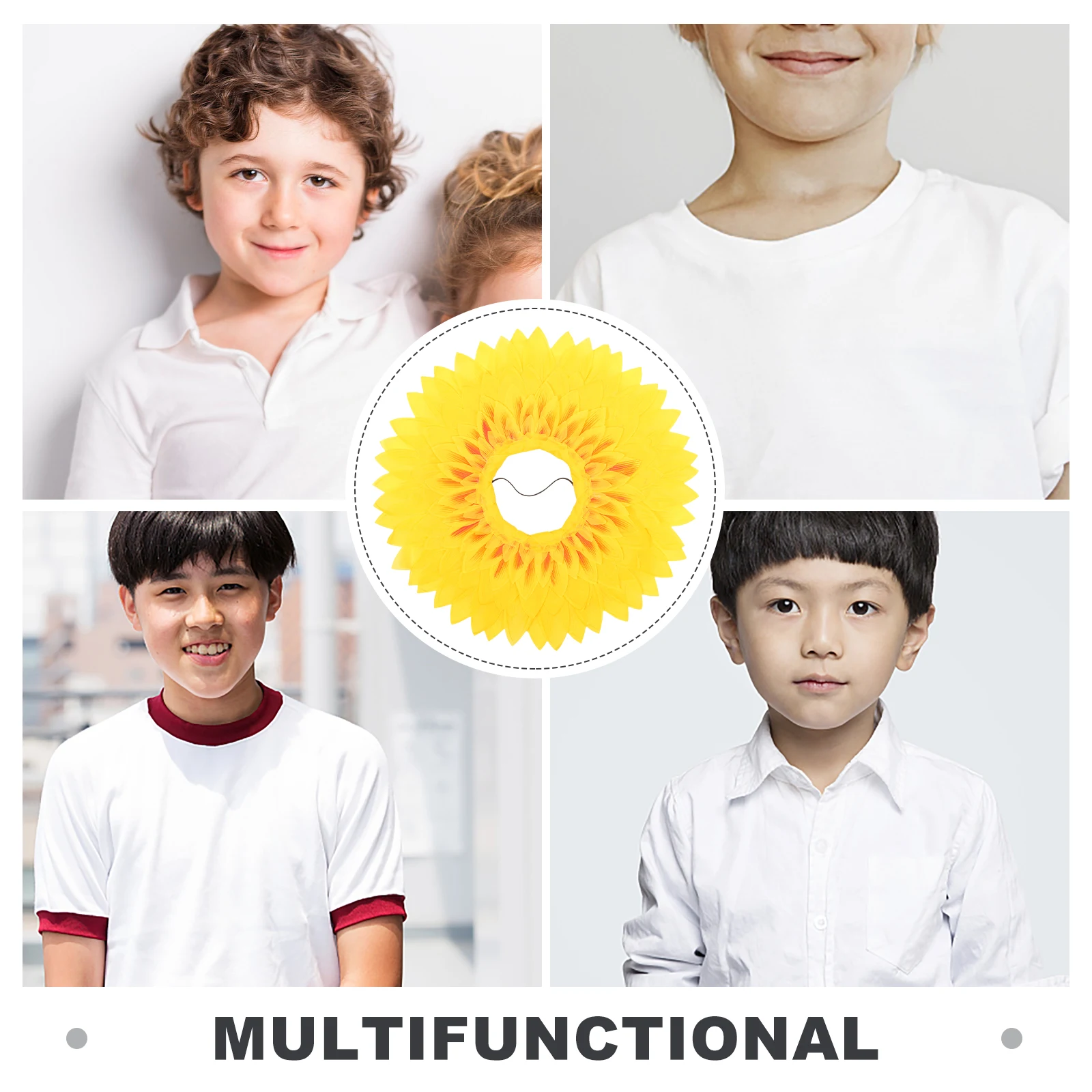 

Sunflower Face Cover 70cm Adult Pattern Material Interesting Headgear Kindergarten Sports Games Accessory