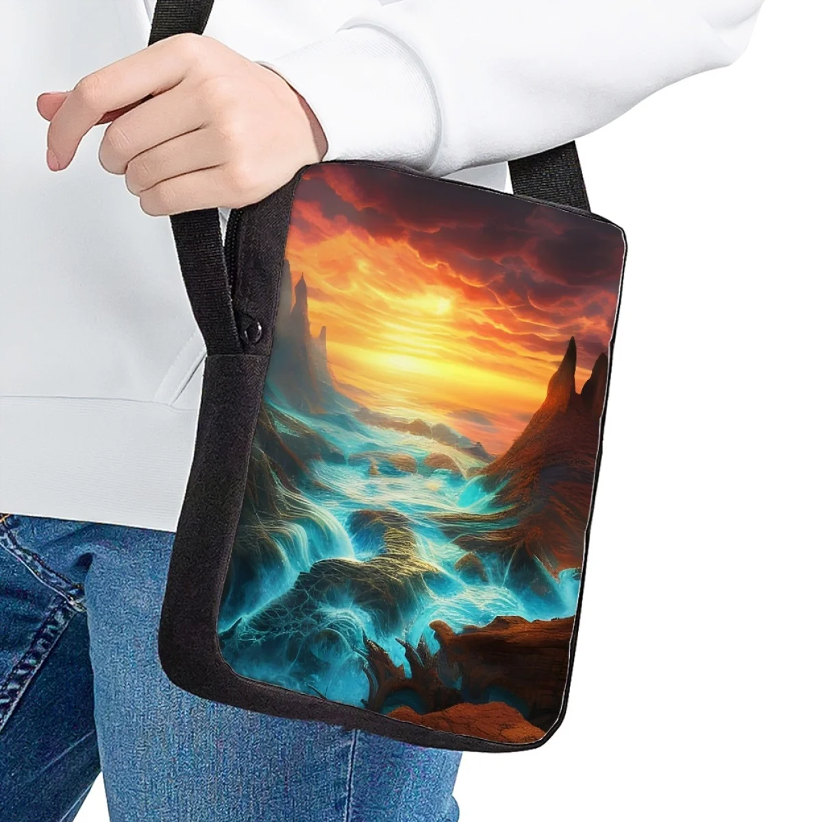 Moda grande rio saco do mensageiro para a mulher homem adolescentes meninos meninas saco de almoço estudante mochila bolsas crianças simples crossbody saco