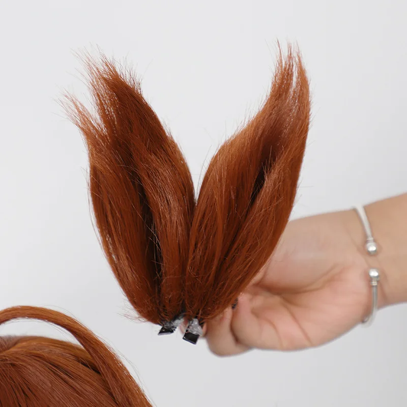 Game Pretty Derby Agnes Tachyon Cosplay Wig Superluminal Princess Short Wig Ear Tail For Comicon Hallowmas Party Adult Women Men