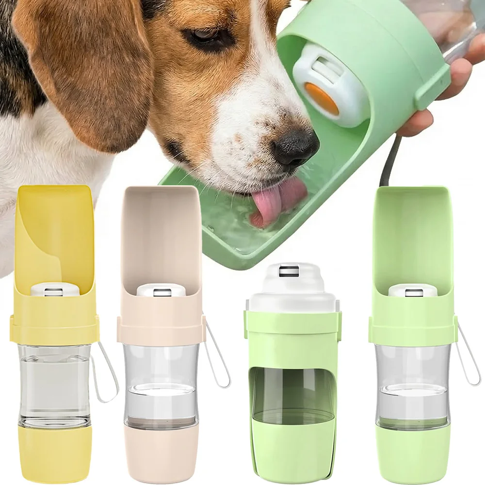 Botella de Viaje para Mascotas a Prueba de Fugas, Dispensador de Agua y Recipiente para Almacenamiento de Alimentos de Doble Uso, Libre de BPA, Tazón para Beber al Aire Libre para Mascotas