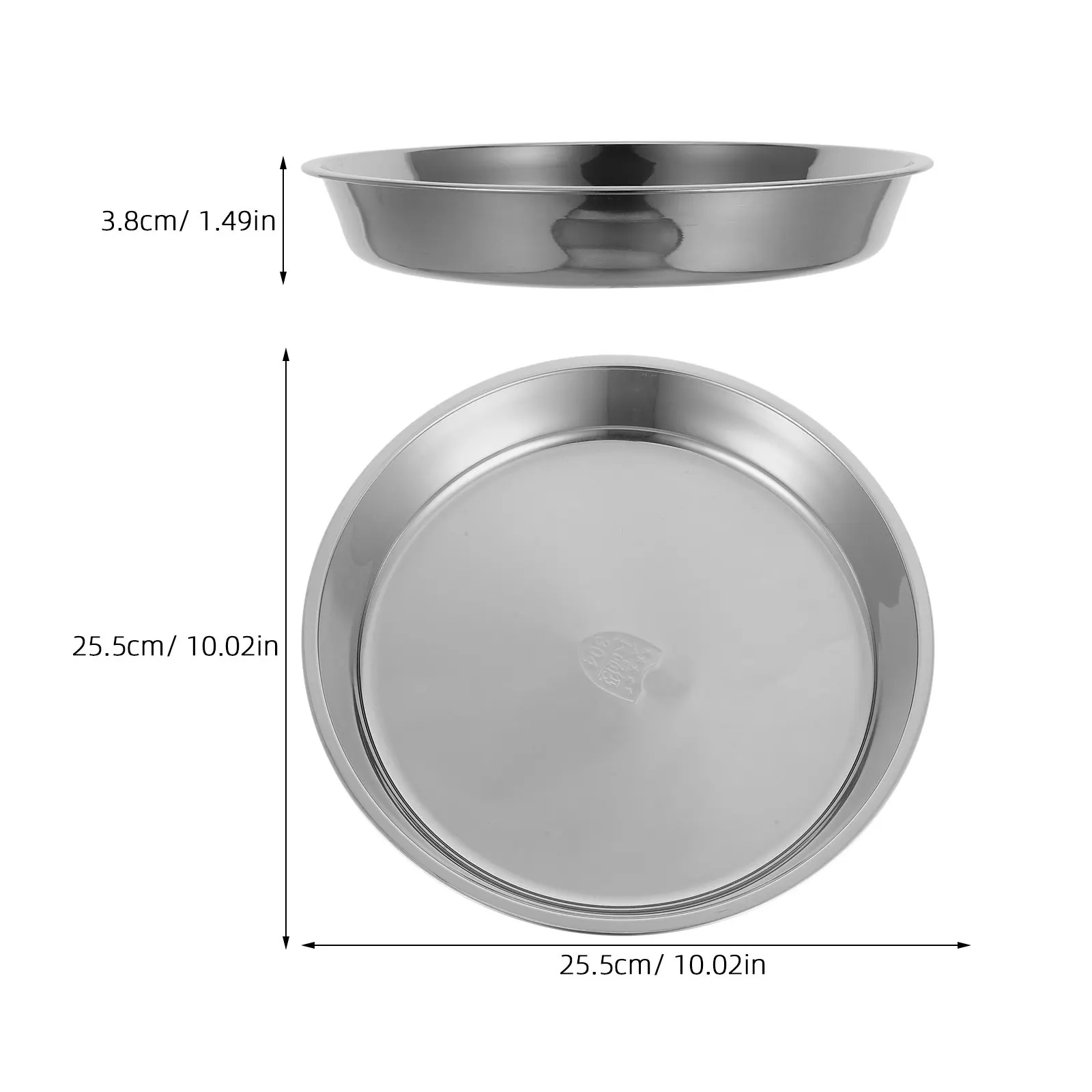 Stainless Steel Round Cake Pan Nonstick Heavy Duty Baking Tray for Oven Cake Pizza Bread Pie Baking Essential Kitchen Tool