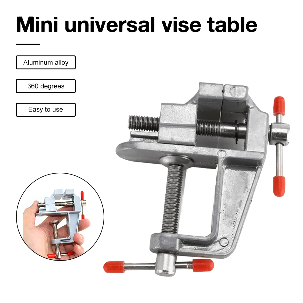 Mini Bench Vise Muliti-Funcational Table Screw Vise Aluminium Alloy 30mm Table Bench Clamp Vise for DIY Craft Mold Fixed Repair