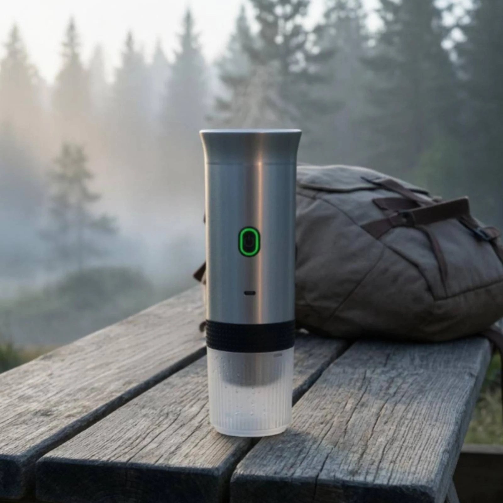 Portable Electric Espresso Machine LED Display Portable Espresso Machine Travel Coffee Brewer Single-Button for Car, Home