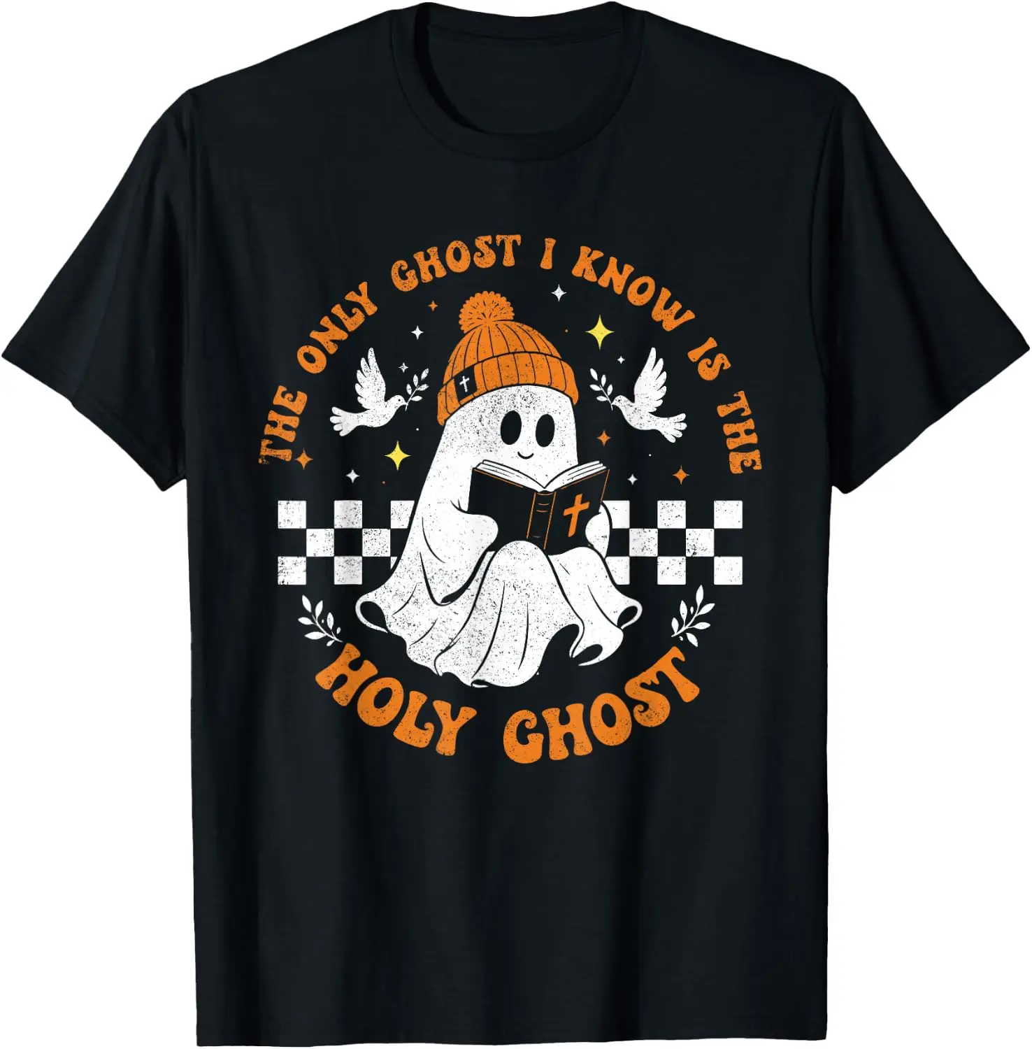 Ghost Holy Bible God Religious Christian Halloween Costume T-Shirt