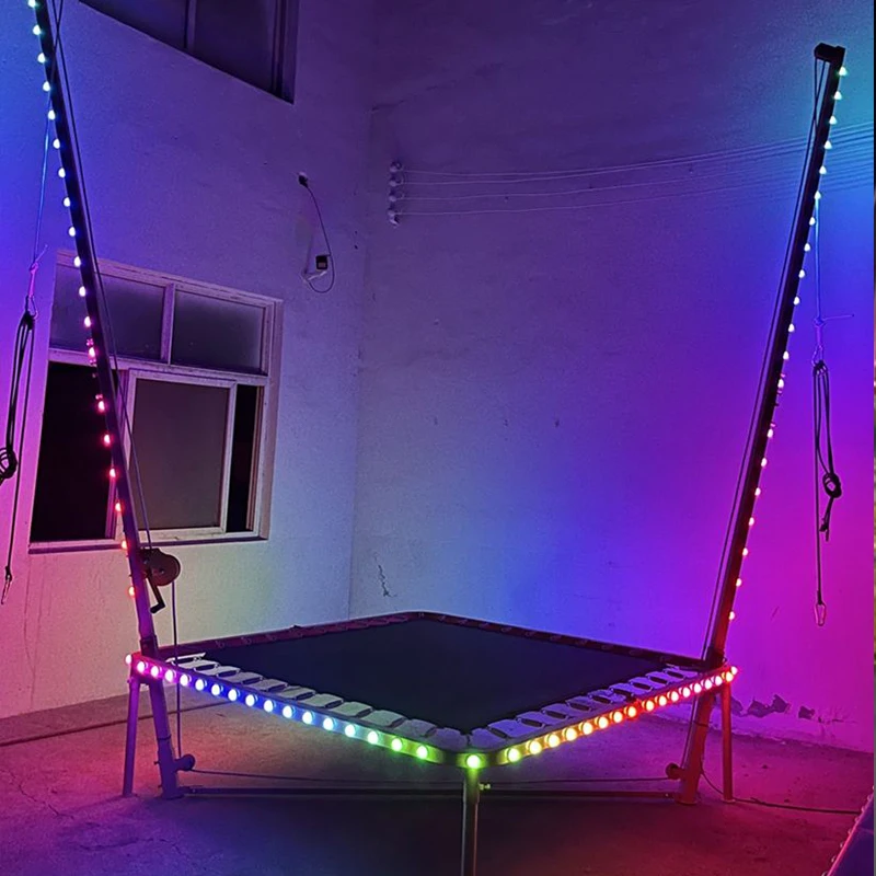 

Amusement Outdoor Rotating Hand-Winch Single Trampoline Jumping Bungee Rides Entertainment Kids Trampoline Park Rides for Sale