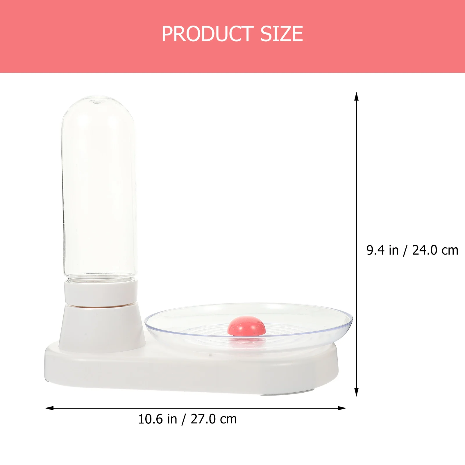 

Automatic Pet Water Dispenser ABS PC Material Compact Cat Dog Waterer Flat Stable Bottom Fresh Water Fountain For