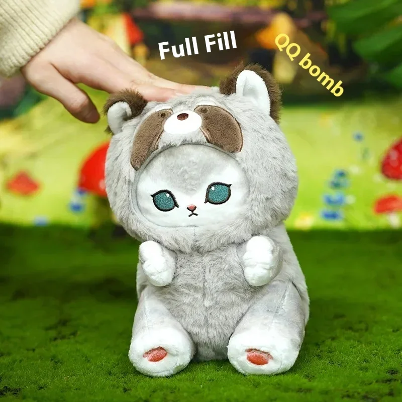 Kawaii Keychain Pendant Cartoon Mofusand Shark Cat Cross-Dressing Doll Backpack Decor Toys