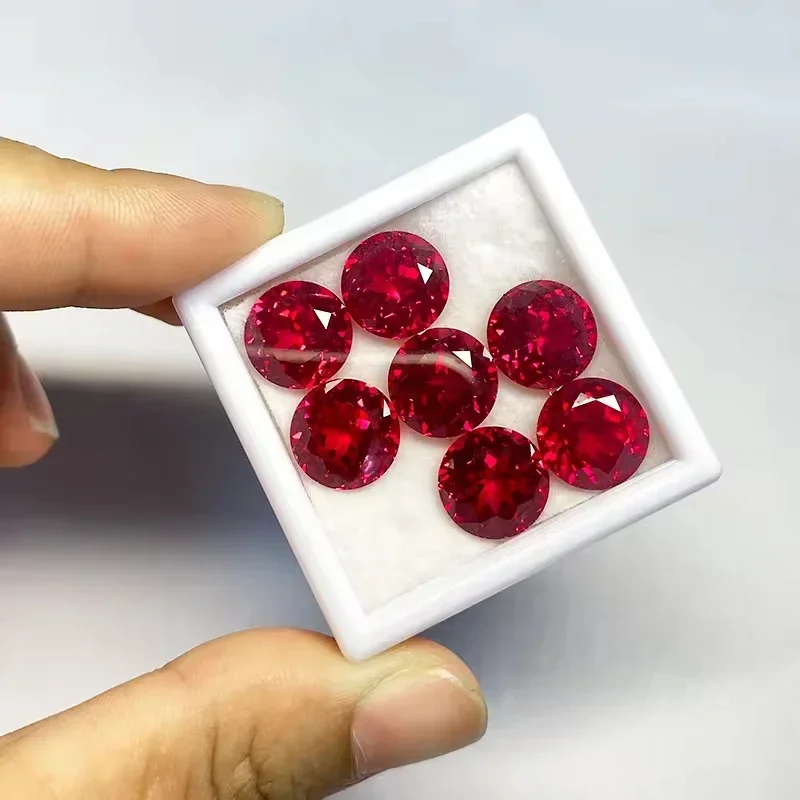 

Top Quality Pigeon Blood Red Lab Grown Ruby Loose Gemstones Stones for DIY Jewelry Making