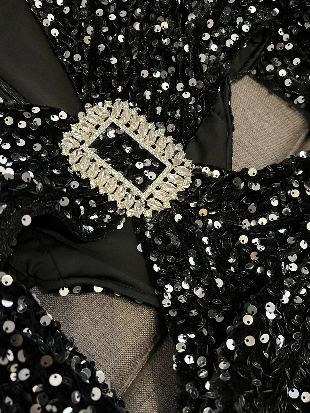 Robe de soirée Sexy et scintillante, ajourée, taille barée, perlée, pour femmes, Par Wear, longueur ort, imprimé Floral, OK348