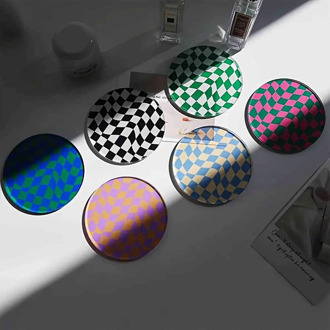6 Pieces - Wooden Coasters, Anti Slip and Heat-Resistant Dining Table Decorations, Coffee Shop Restaurant Gifts view 3