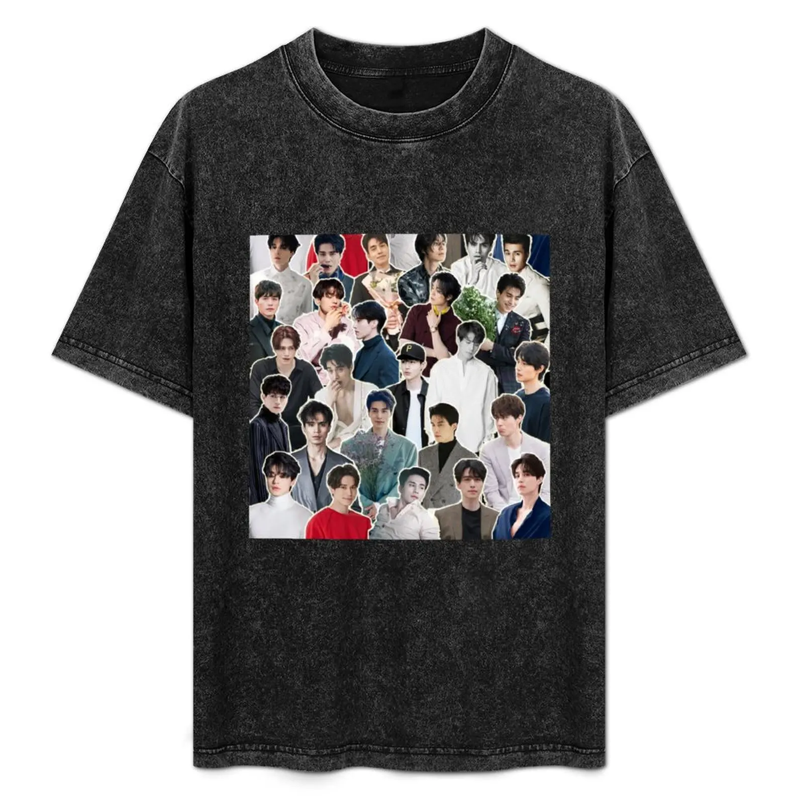 

Lee Dong Wook Collage - Scorpio Zodiac T-Shirt Urban Style Print T-Shirt