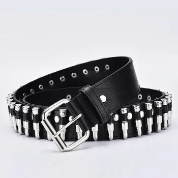 Nieuwe Persoonlijkheid Dames Lederen Punk Riem Holle Klinknagel Luxe Merk Riem Persoonlijkheid Rock Wild Verstelbare Jonge Trendriem